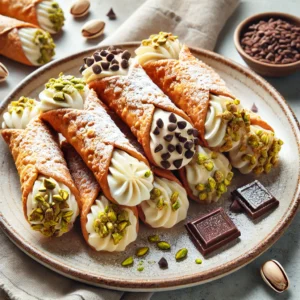 Classic Italian Cannoli with Ricotta Filling