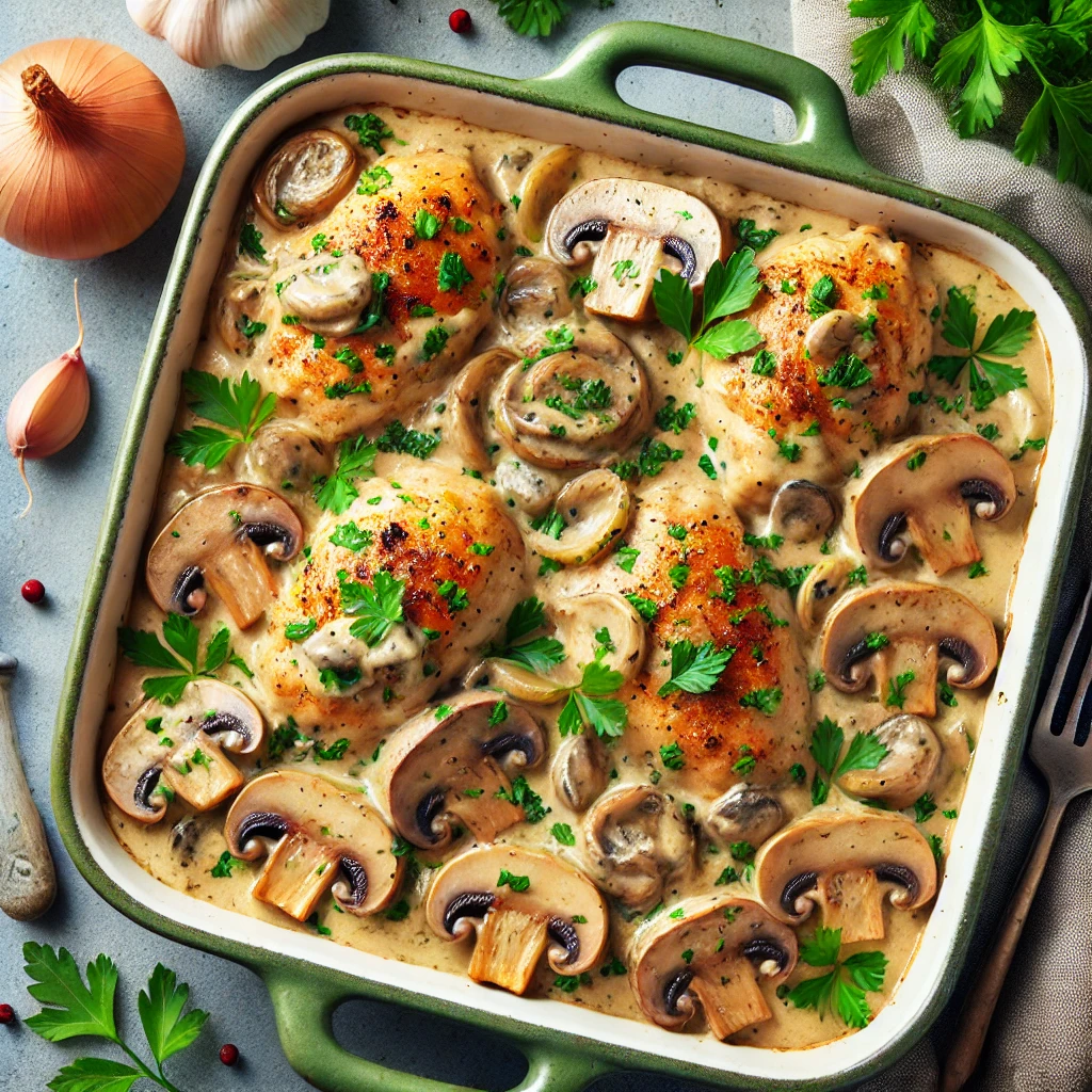 Baked Chicken Stroganoff 