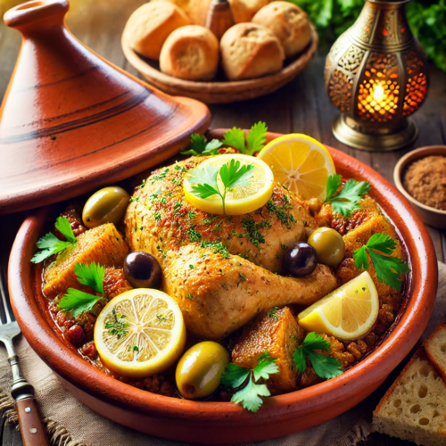 Traditional Moroccan Tagine with chicken and vegetables - How to Make a Moroccan Tagine