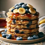 Blueberry Banana Oatmeal Pancakes.